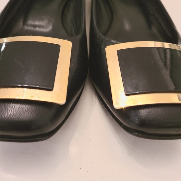 Bellofatto Made in Italy Black and Gold Leather shoes Size 6 - Picture 4 of 14